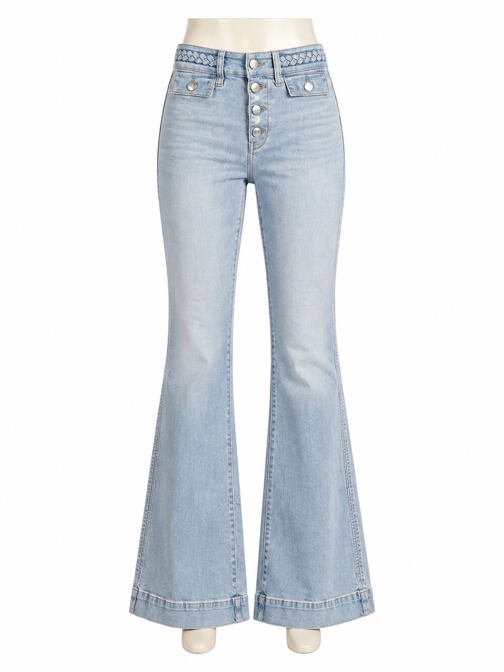 American Eagle Light Wash Super High Rise Flare Jeans - NWT  - Size 0/25